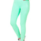 Athletic Wide Waistband Full Length Leggings - Mint