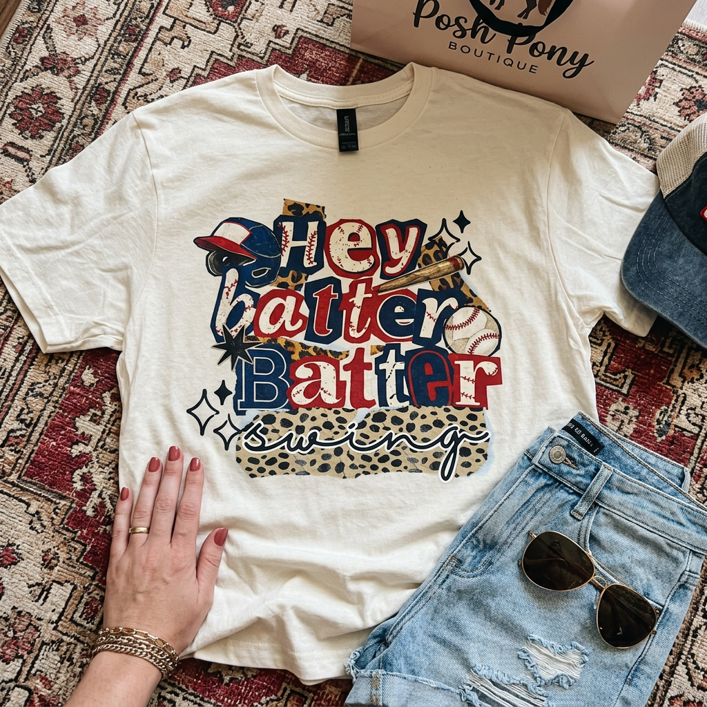 Hey Batter Batter Baseball Tee
