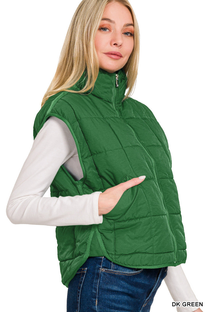 Puffer Vest- Green