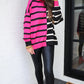 Parker Striped Sweater- Pink/Black