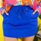 Solid Blue Skort