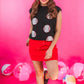 Solid Red Skort