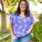 Lavender Tiger Print Poncho Top