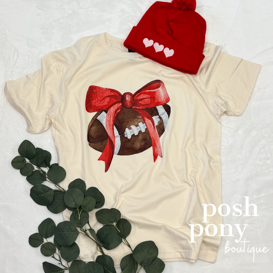 Football Bow Tee
