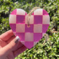 Checkered Heart Car Freshie