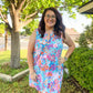 Lizzy Tank Dress - Turquoise Floral