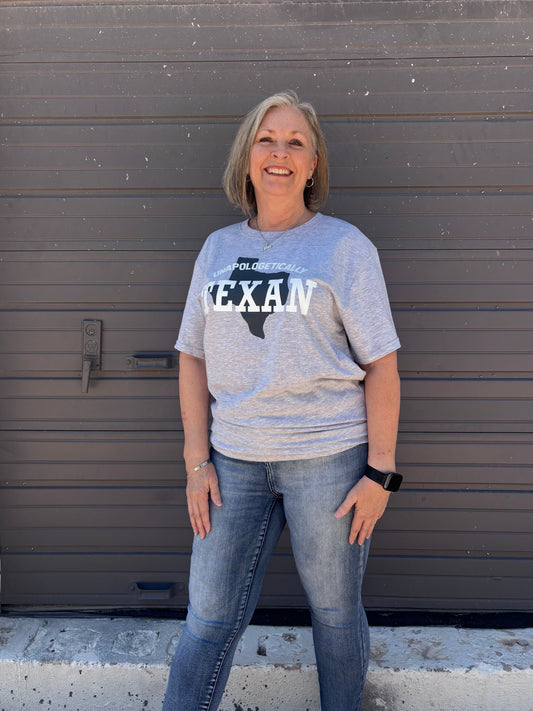 Unapologetically Texan - Light Grey Heather