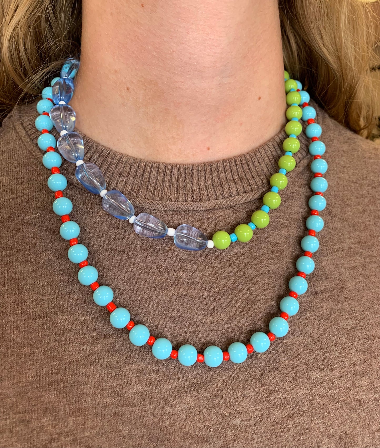 Chunky Beaded Necklace Set