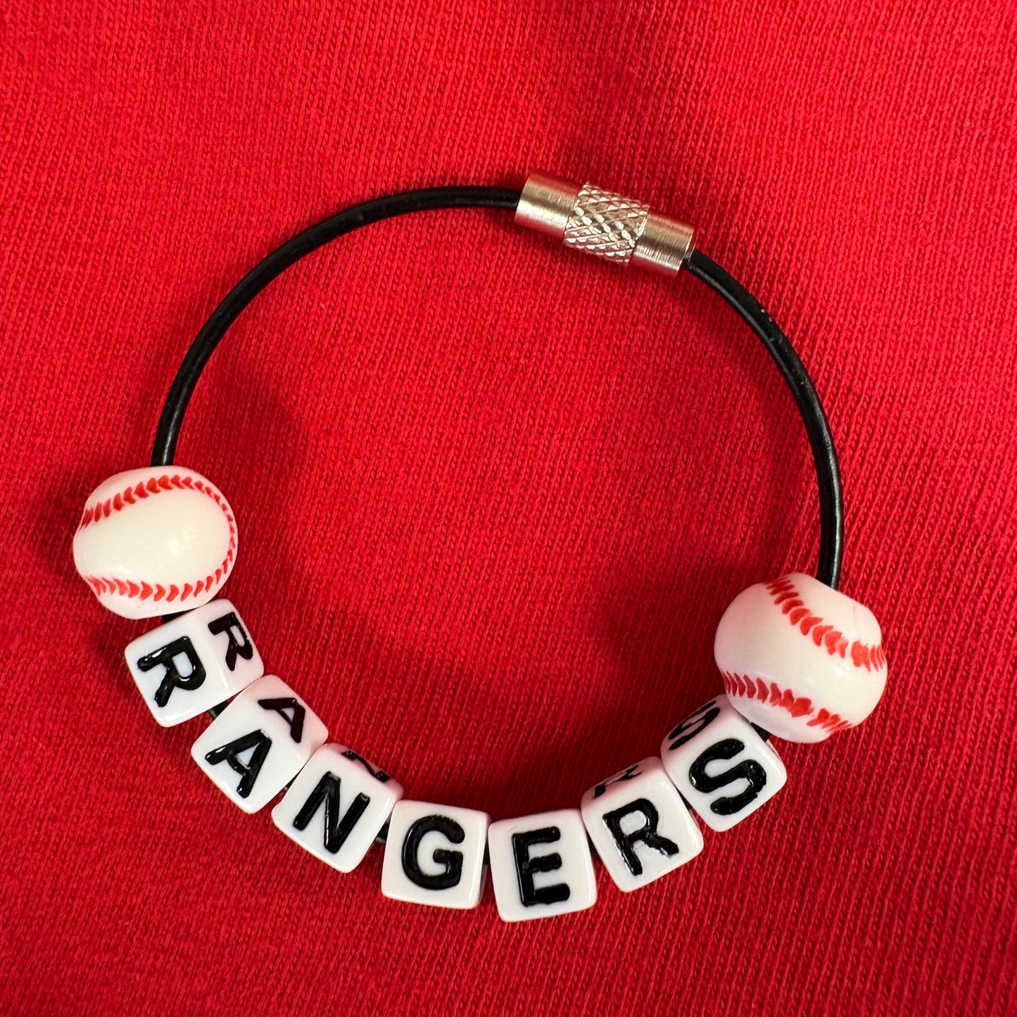 Baseball Beaded Sports Bag Charm