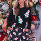 Foil Bow Christmas Treats Luxe Pullover