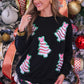 Foil Bow Christmas Treats Luxe Pullover