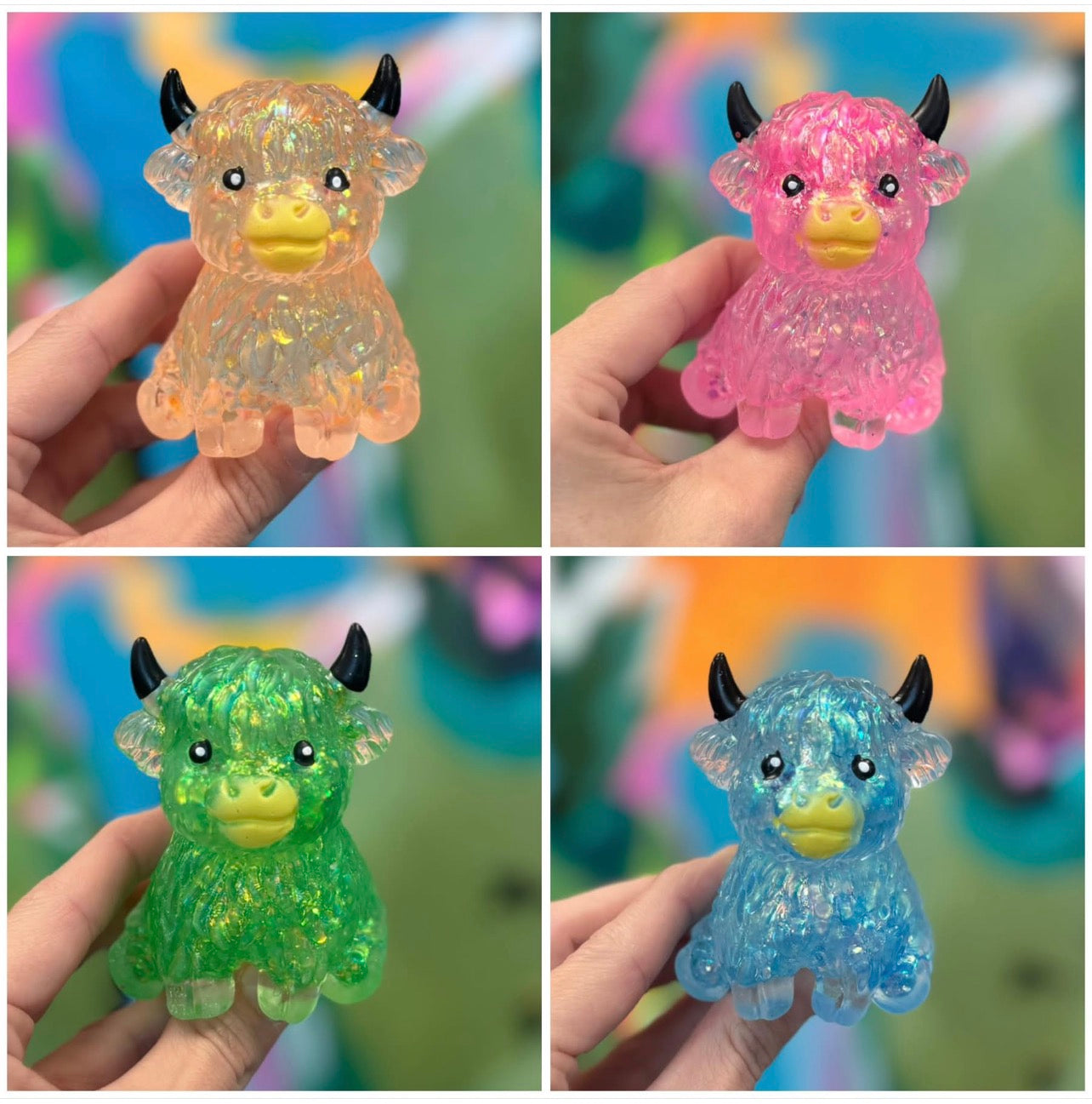 Glitter Cow Squishies***PREORDER***