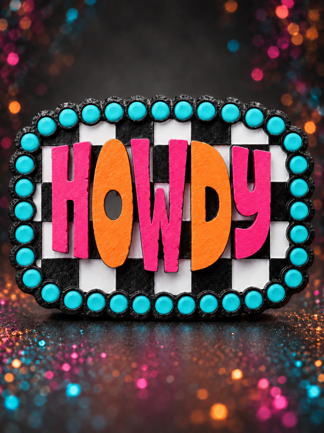 Howdy Retro Concho Car Freshie