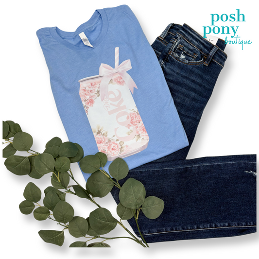 Pink Floral Diet Coke Tee