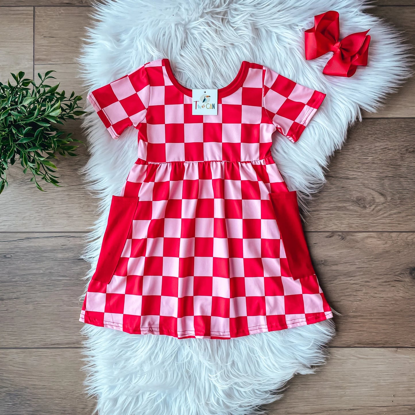 Red Checkered Dress
