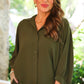Sloane Button Up Top- Olive