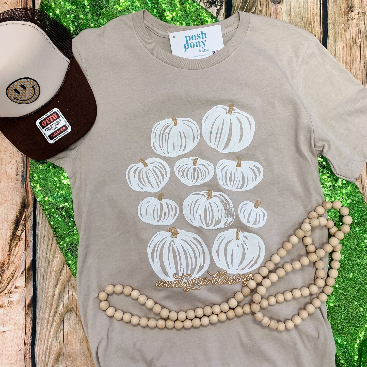Count Your Blessings Pumpkin Tee