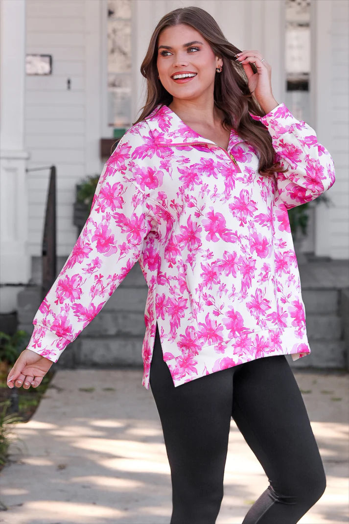 Everyday Pullover- Pink Regal Blossom
