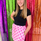 Bubblegum Checkered Skort