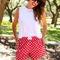 Easy Win Polka Dot Boxer Shorts- Red