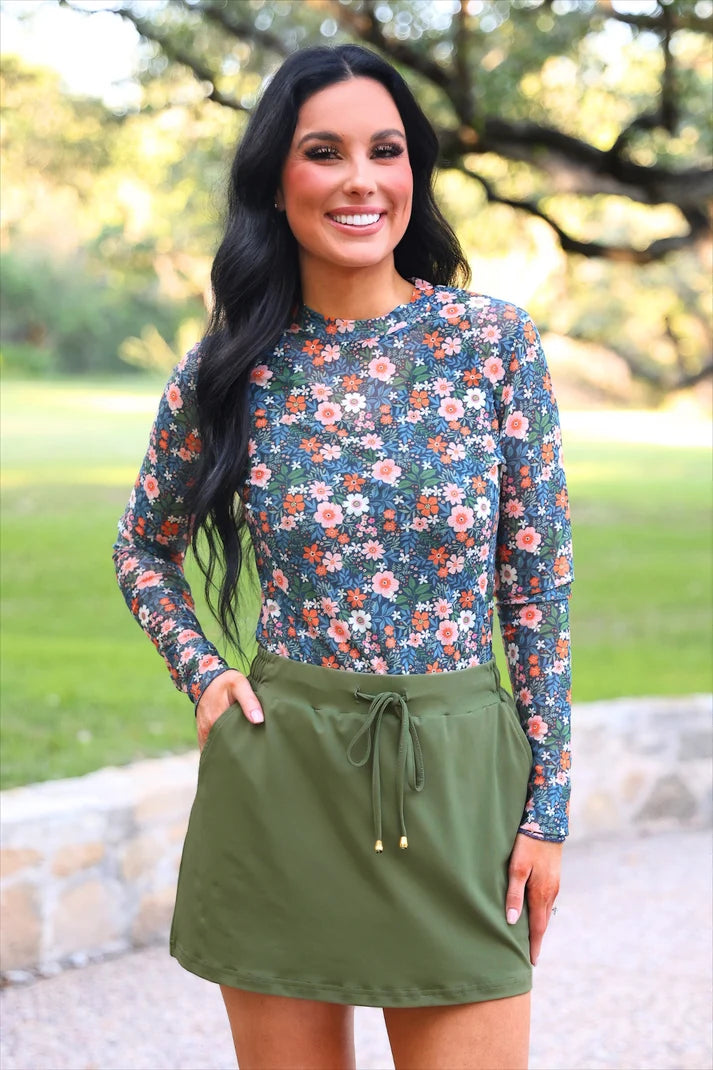 Kate Mesh Top- Gwen Floral