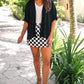 Black and White Checkered Skort