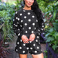 Luna Luxe Pullover Set- After Dark Polka Dot