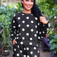 Luna Luxe Pullover Set- After Dark Polka Dot