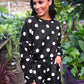 Luna Luxe Pullover Set- After Dark Polka Dot