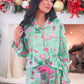 Decked In Ornaments Ruffle Pajama Set