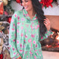 Decked In Ornaments Ruffle Pajama Set