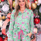 Decked In Ornaments Ruffle Pajama Set