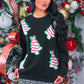 Foil Bow Christmas Treats Luxe Pullover