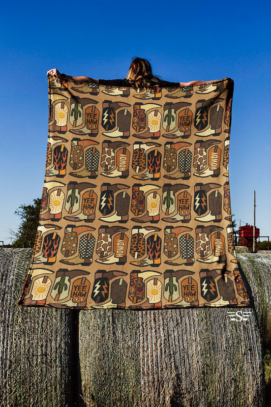 Boot Scootin' Blanket - Neutral