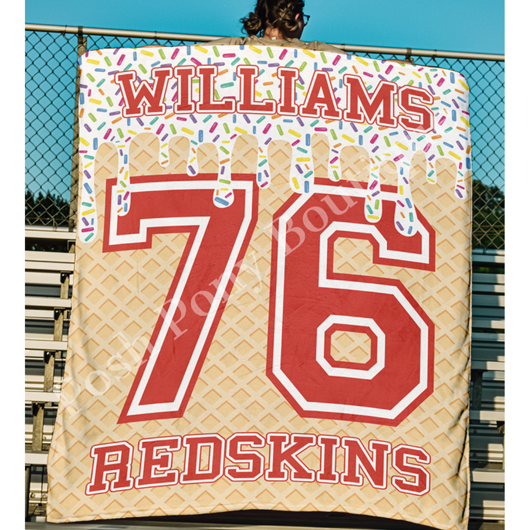 Personalized Name and Number Drip Blankets