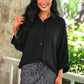 Sloane Button Up Top- Black