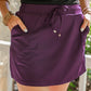 Solid Mulberry Skort