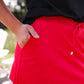 Solid Red Skort