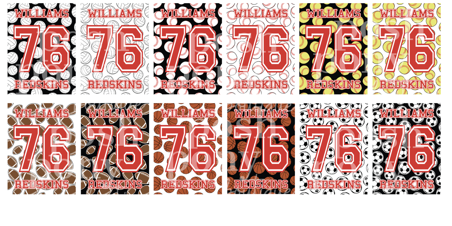 Personalized Name and Number Sports Blankets