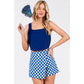 Game Day Checkered Overlay Skort