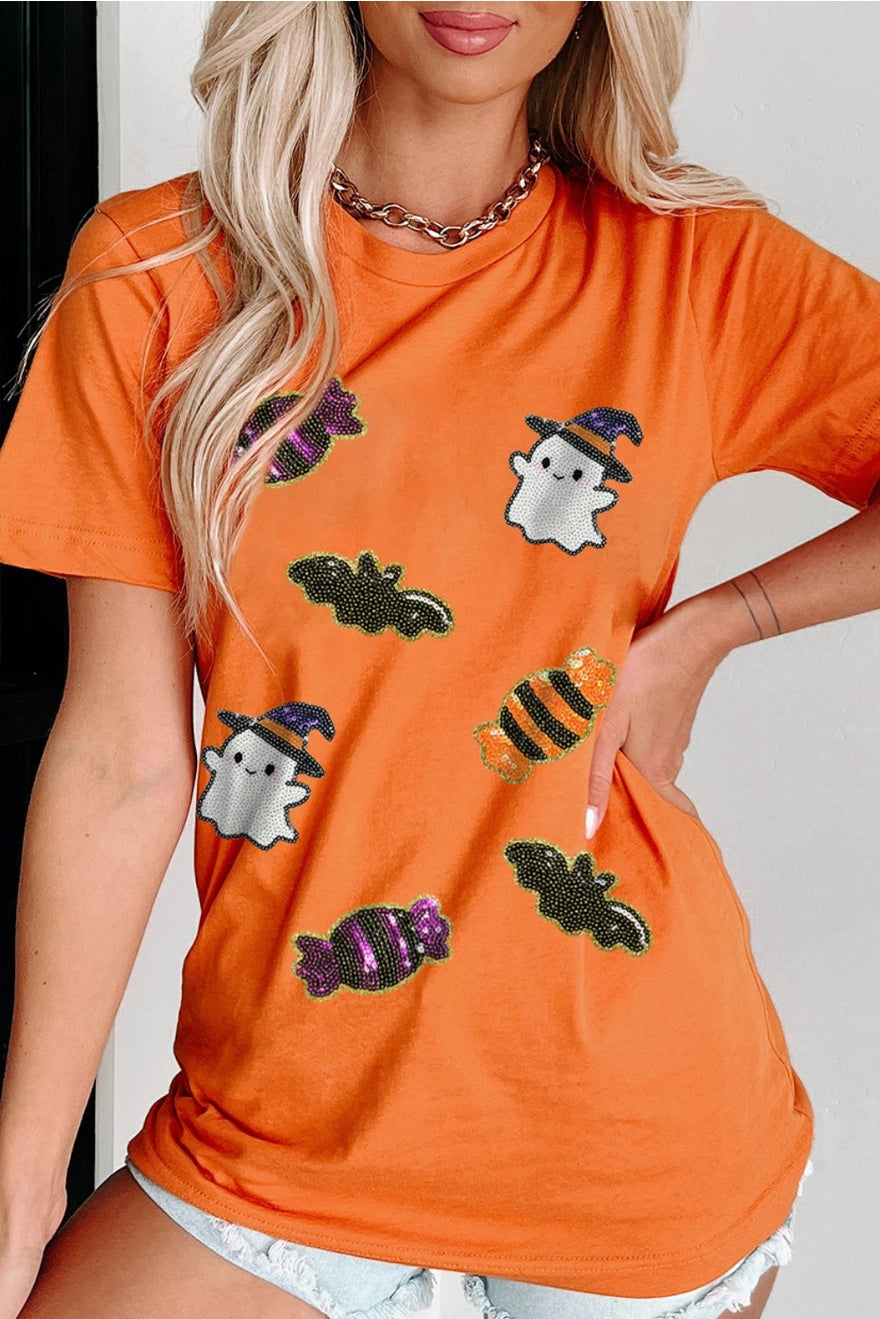 Trick or Treat Yourself Sequin Tee