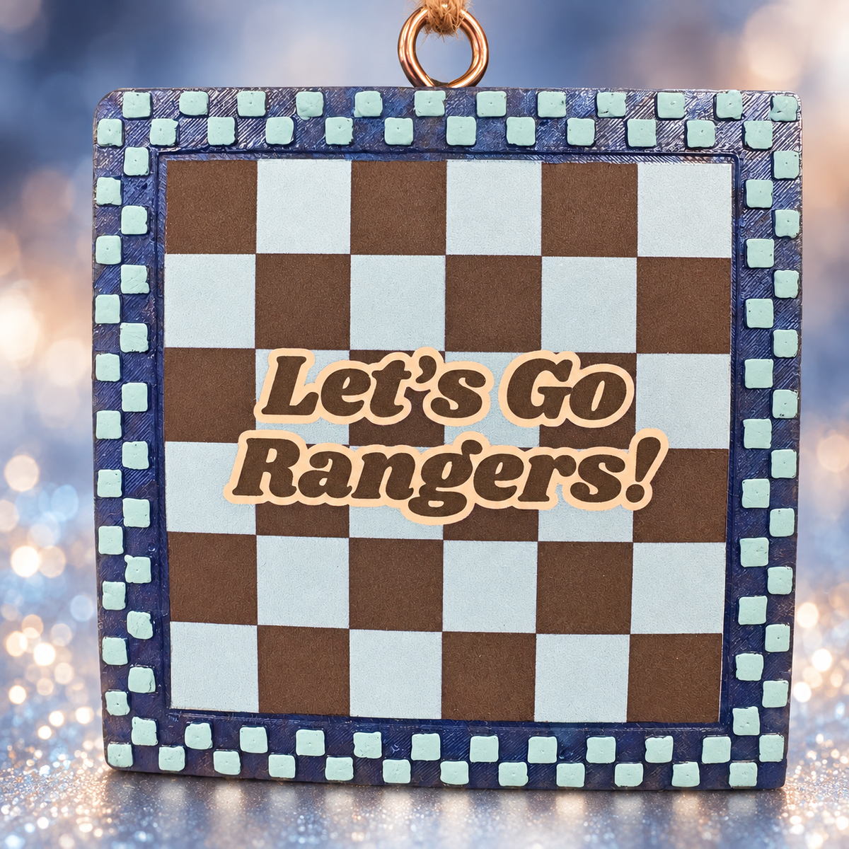 Square Checkered School Spirit Car Freshie