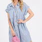 Button Down Striped Dress