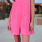 Effortless Mineral Wash Romper - Bright Coral