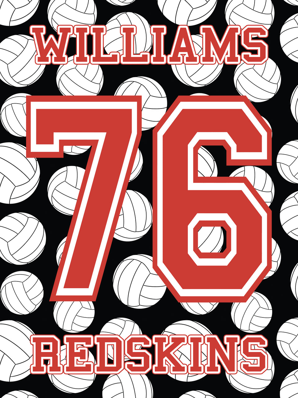 Personalized Name and Number Sports Blankets