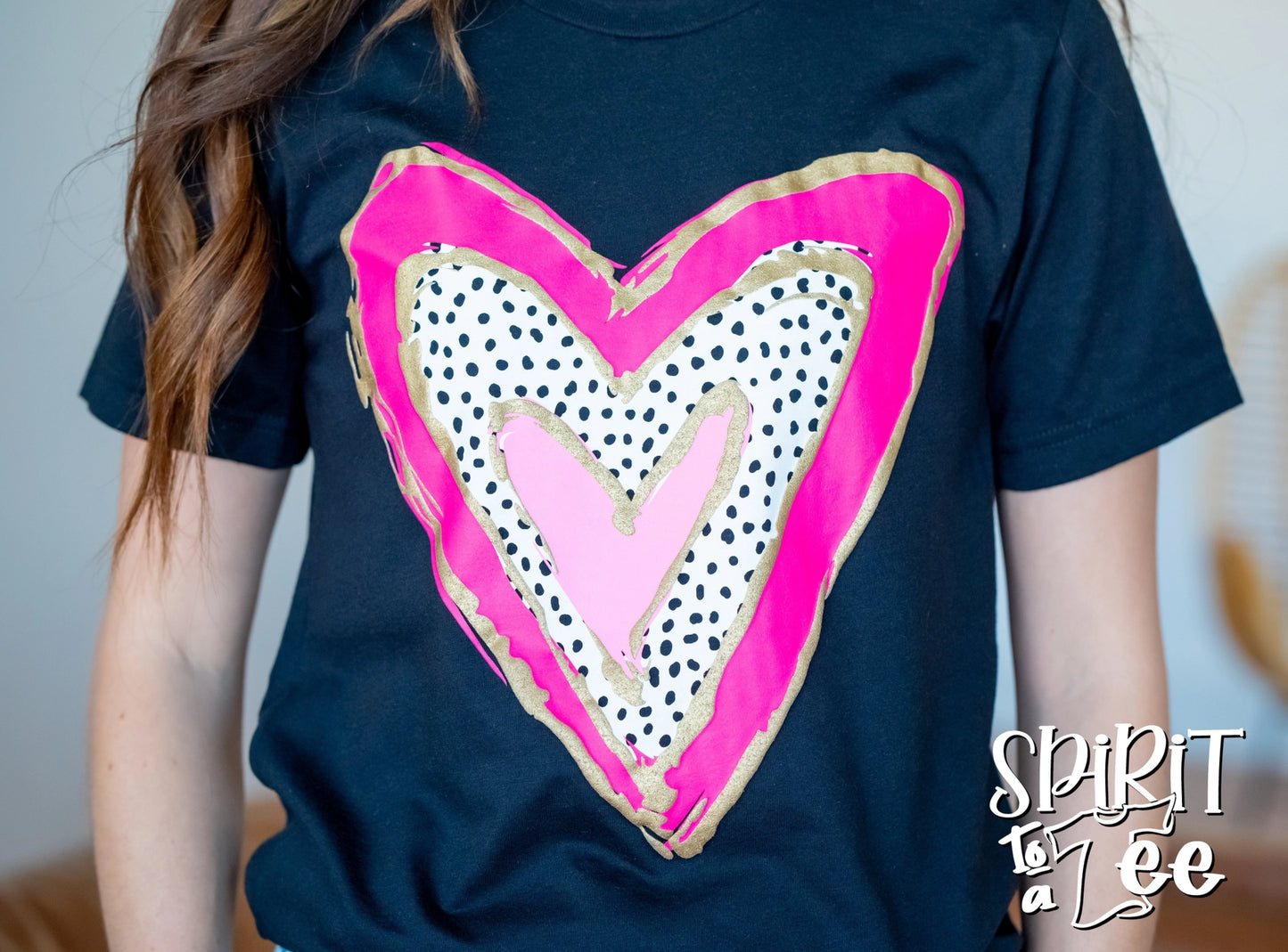 Heart With Puff Ink Valentine's Day Tee