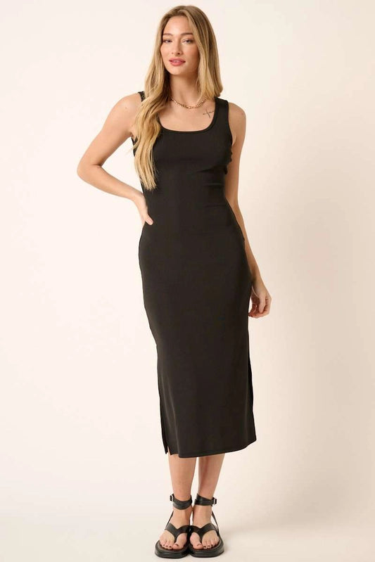 Black Midi Knit Dress