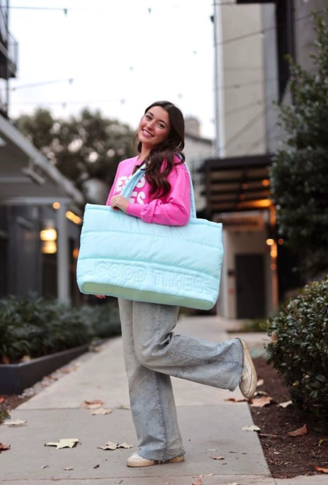 Carry All Puffer Tote- Good Times