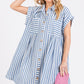 Button Down Striped Dress