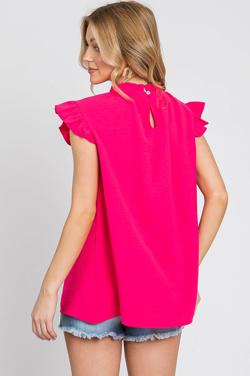 Pink Ruffle Top